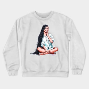 Crystal Gayle - An illustration by Paul Cemmick Crewneck Sweatshirt